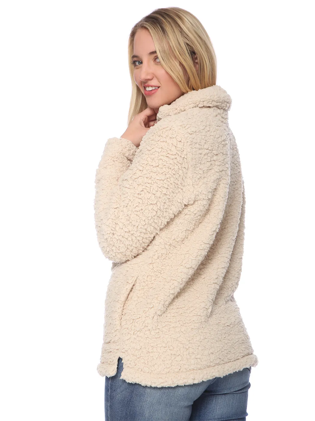 Fuzzy Teddy Sherpa Pullover Sweater