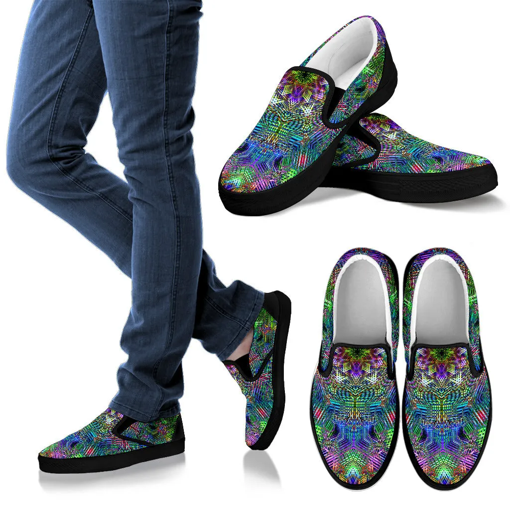 GEOMETRIC TRIP WOMENS SLIP ONS | YANTRART