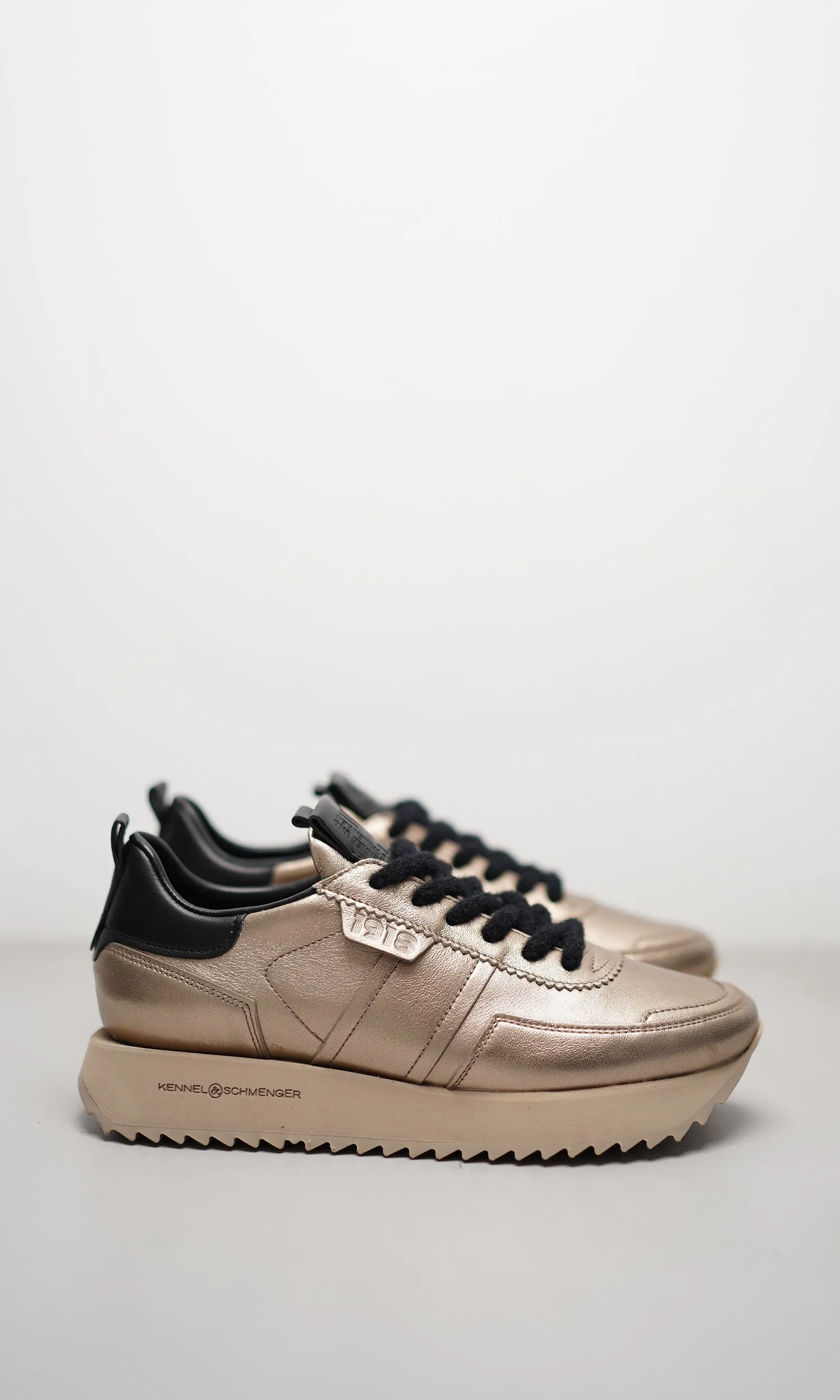 Gold & Black Flash Metallic Sneakers