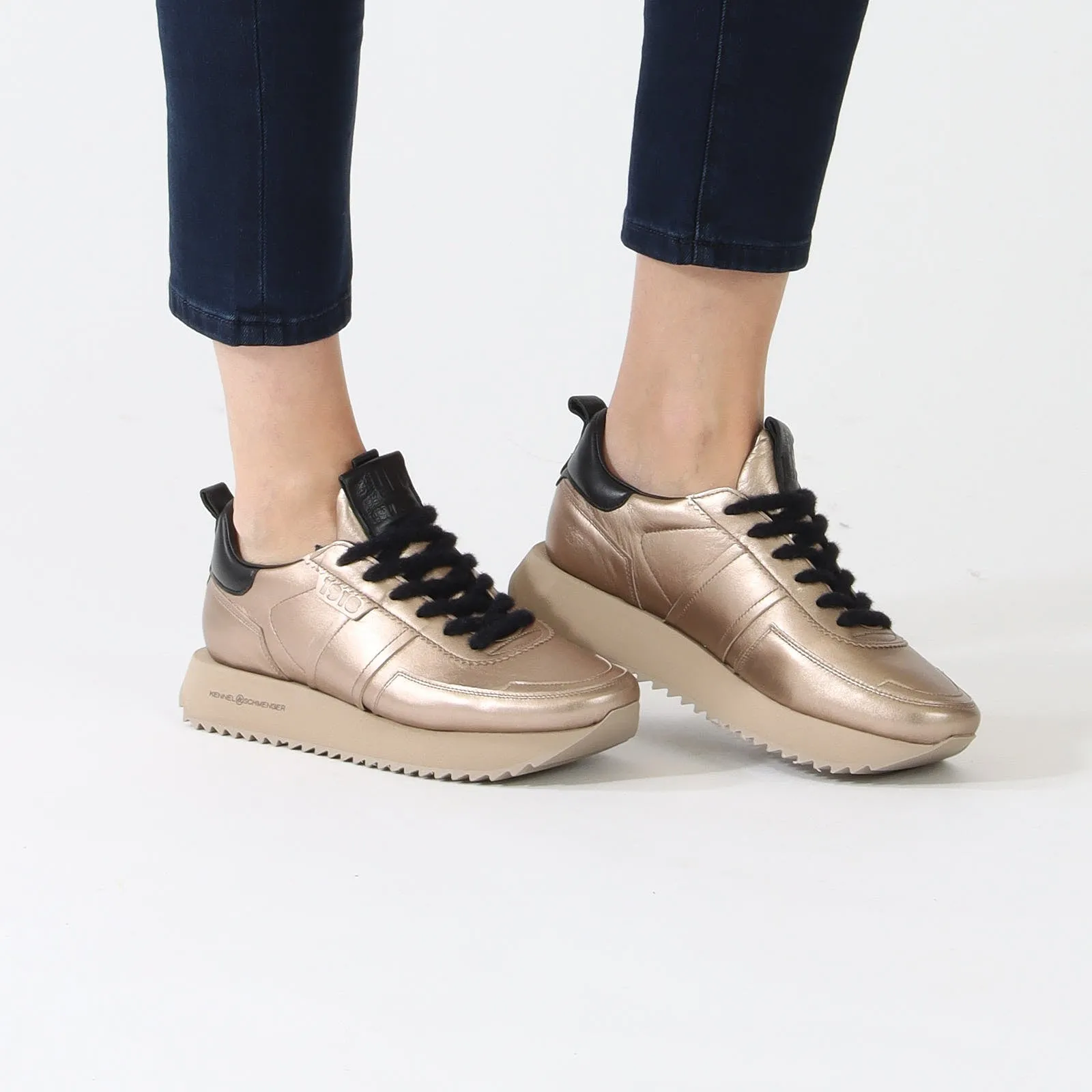 Gold & Black Flash Metallic Sneakers