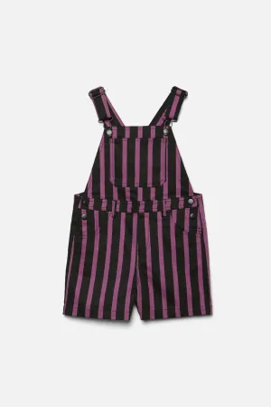 Goth Stripe Drill Kids Overall