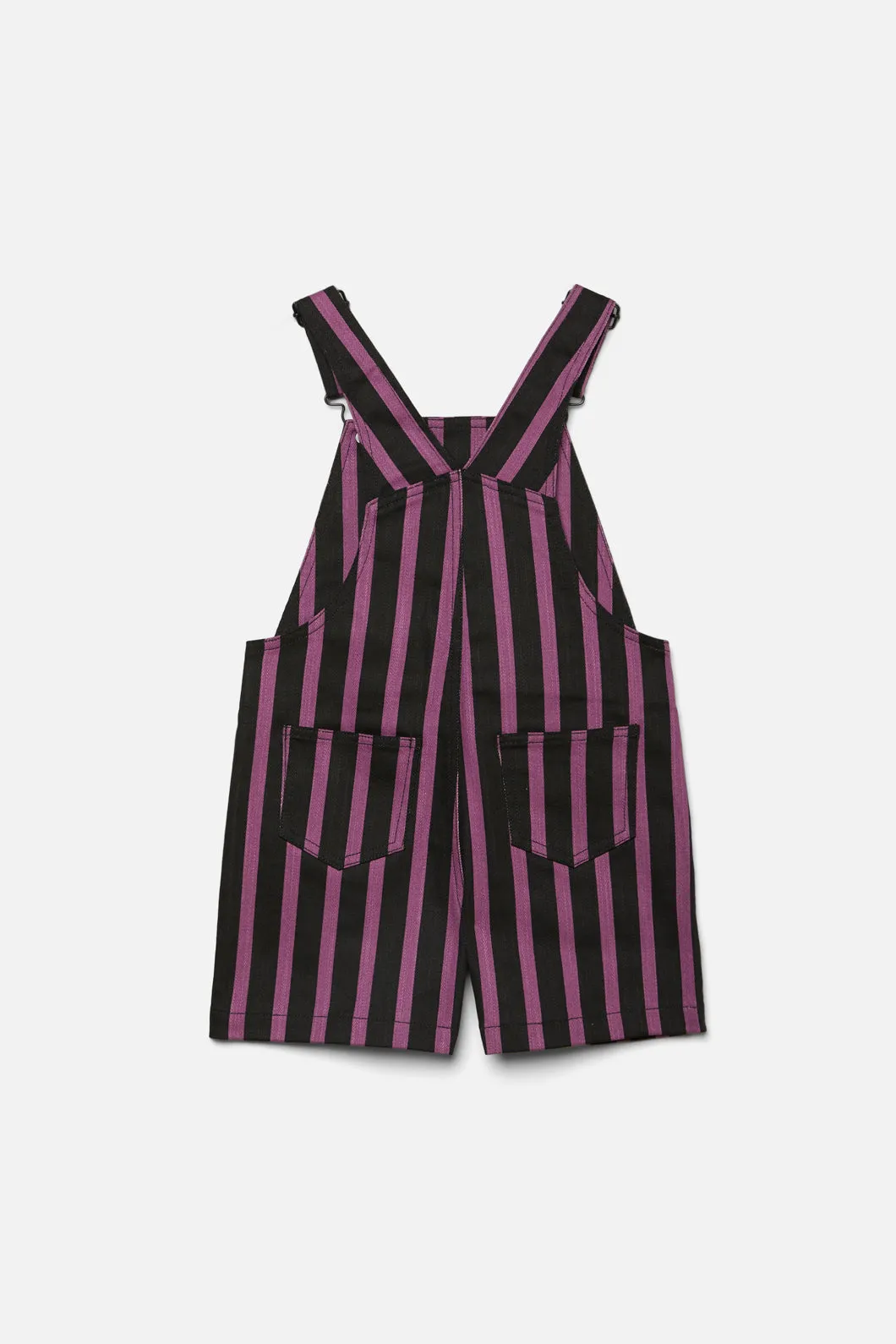 Goth Stripe Drill Kids Overall