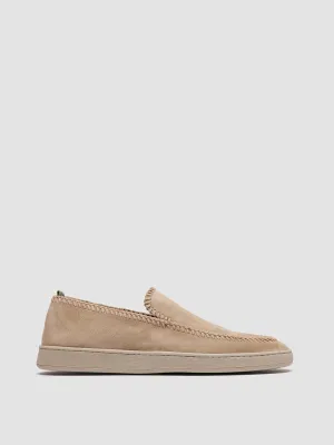 HERBIE 011 - Beige Suede Penny Loafers