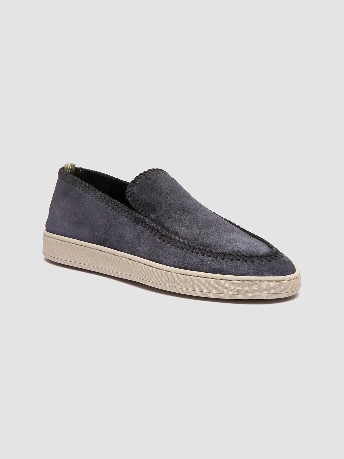 HERBIE 011 - Blue Suede Penny Loafers