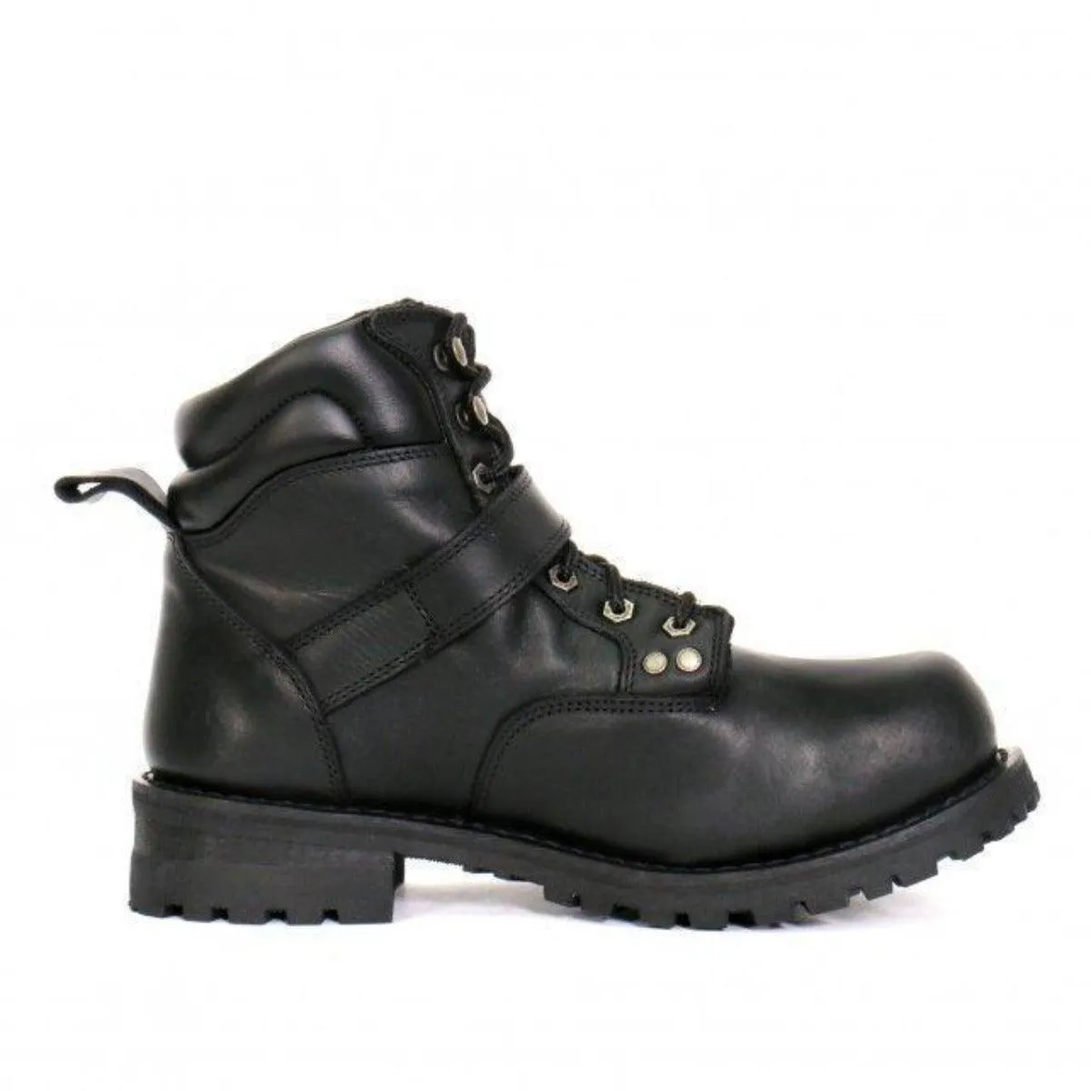 Hot Leathers Men's 6" Logger Boots With Buckle