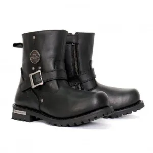 Hot Leathers Men's 8" Round Toe Engineer Boots