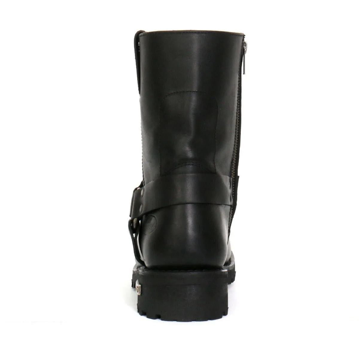 Hot Leathers Men's 8" Short Harness Boots With Side Zipper