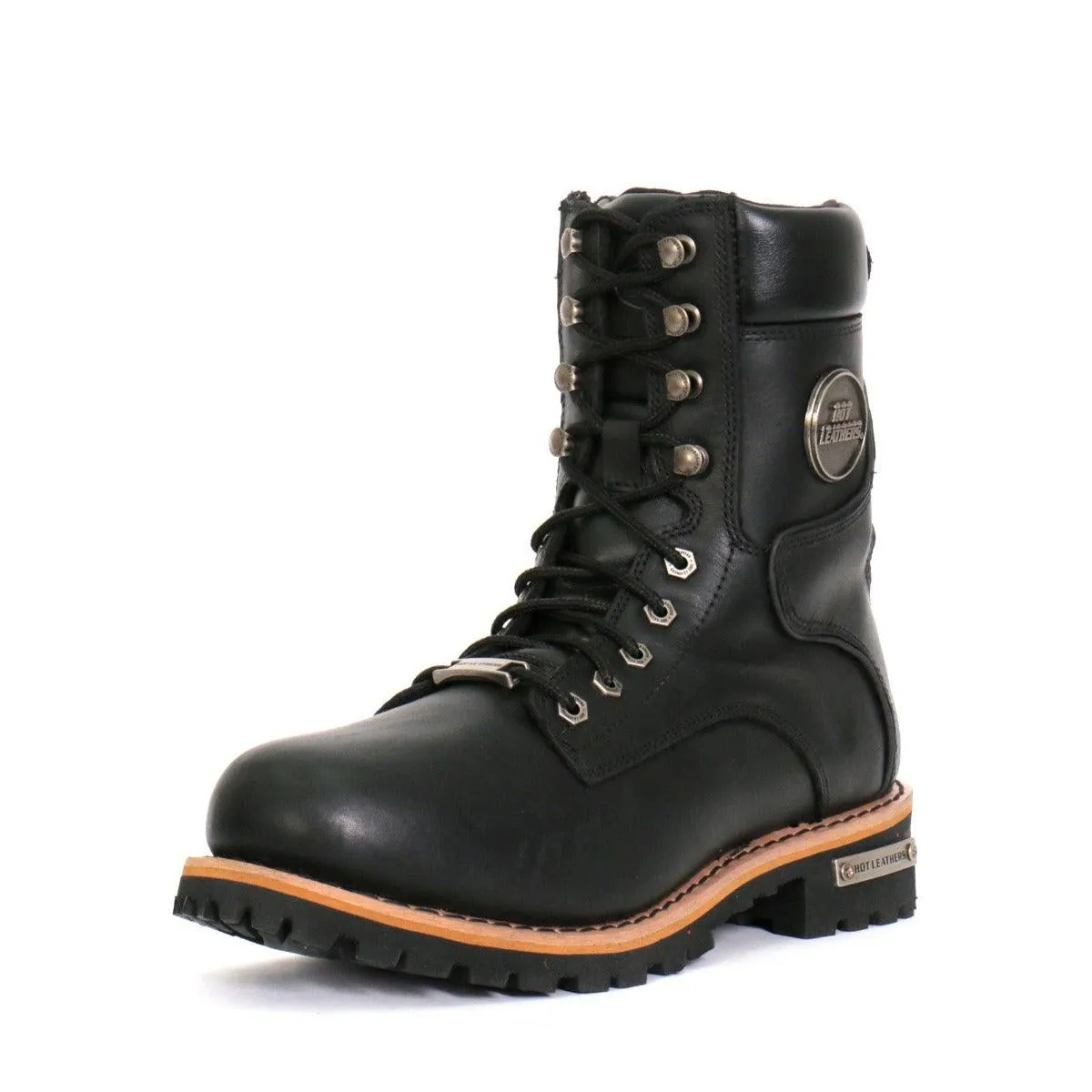 Hot Leathers Men's 8" Two-Tone Logger Boots