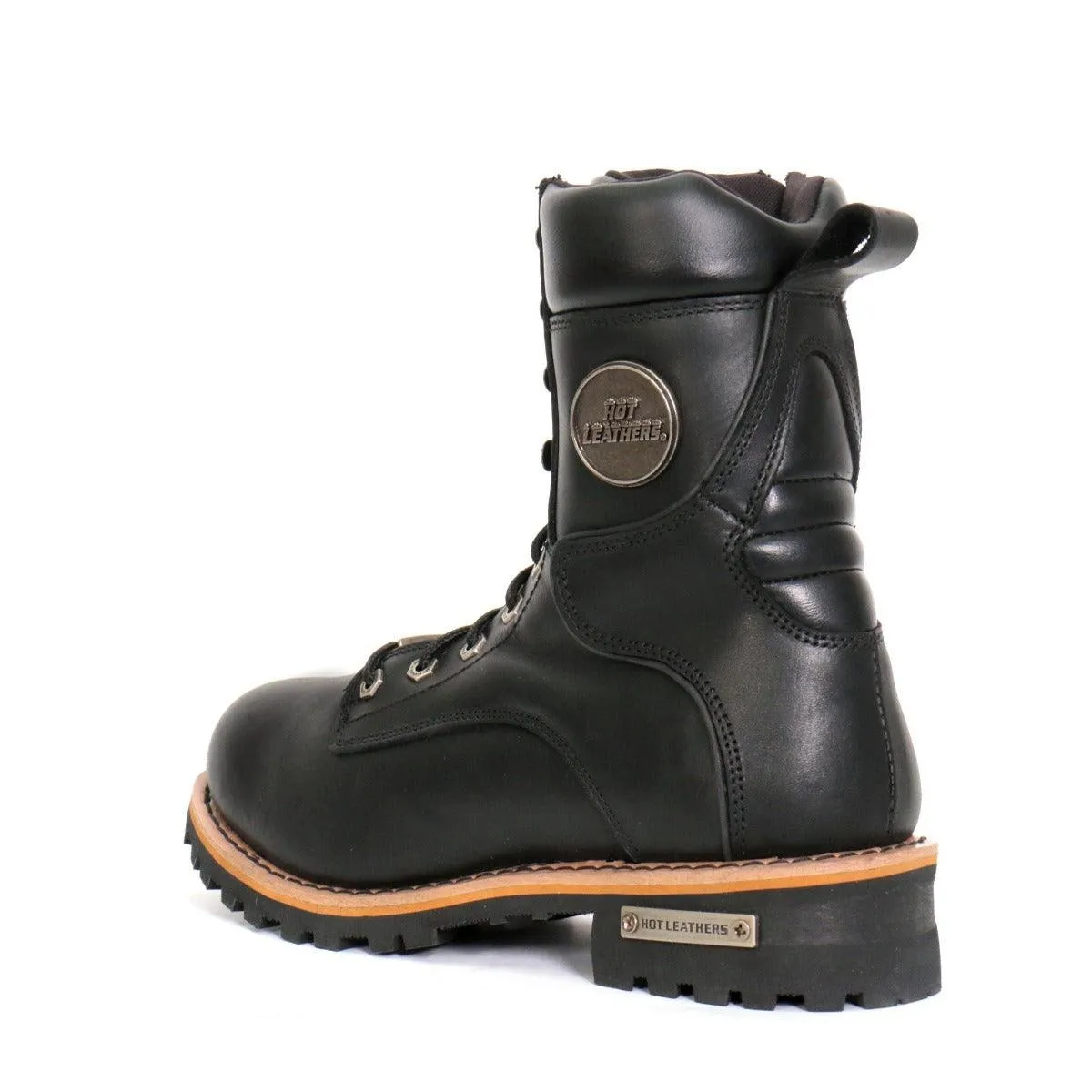 Hot Leathers Men's 8" Two-Tone Logger Boots