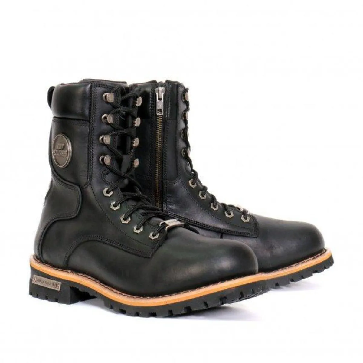 Hot Leathers Men's 8" Two-Tone Logger Boots