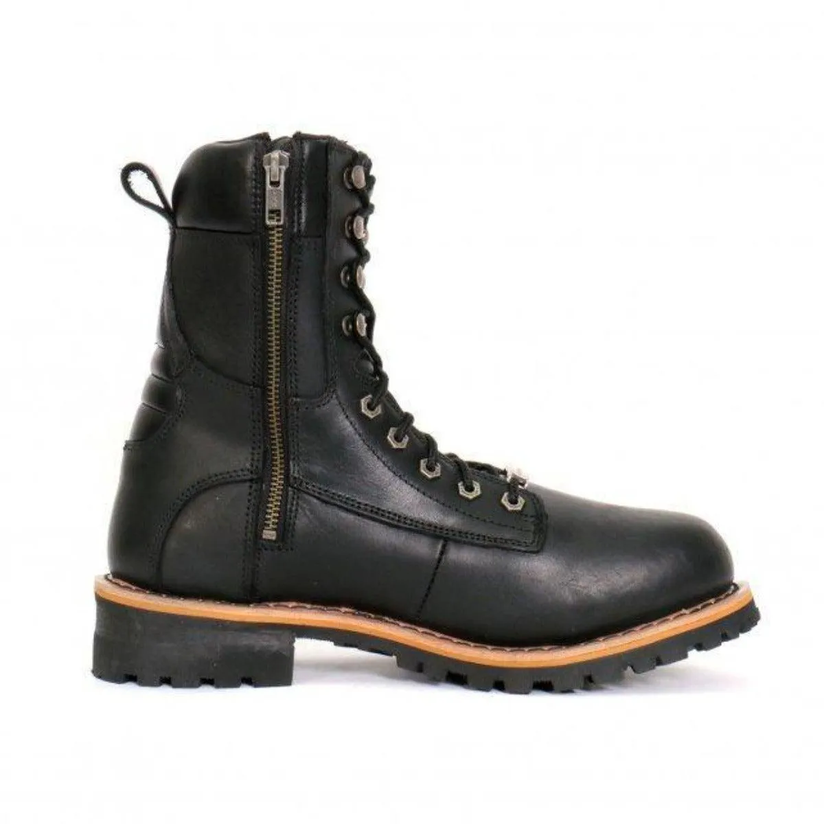 Hot Leathers Men's 8" Two-Tone Logger Boots