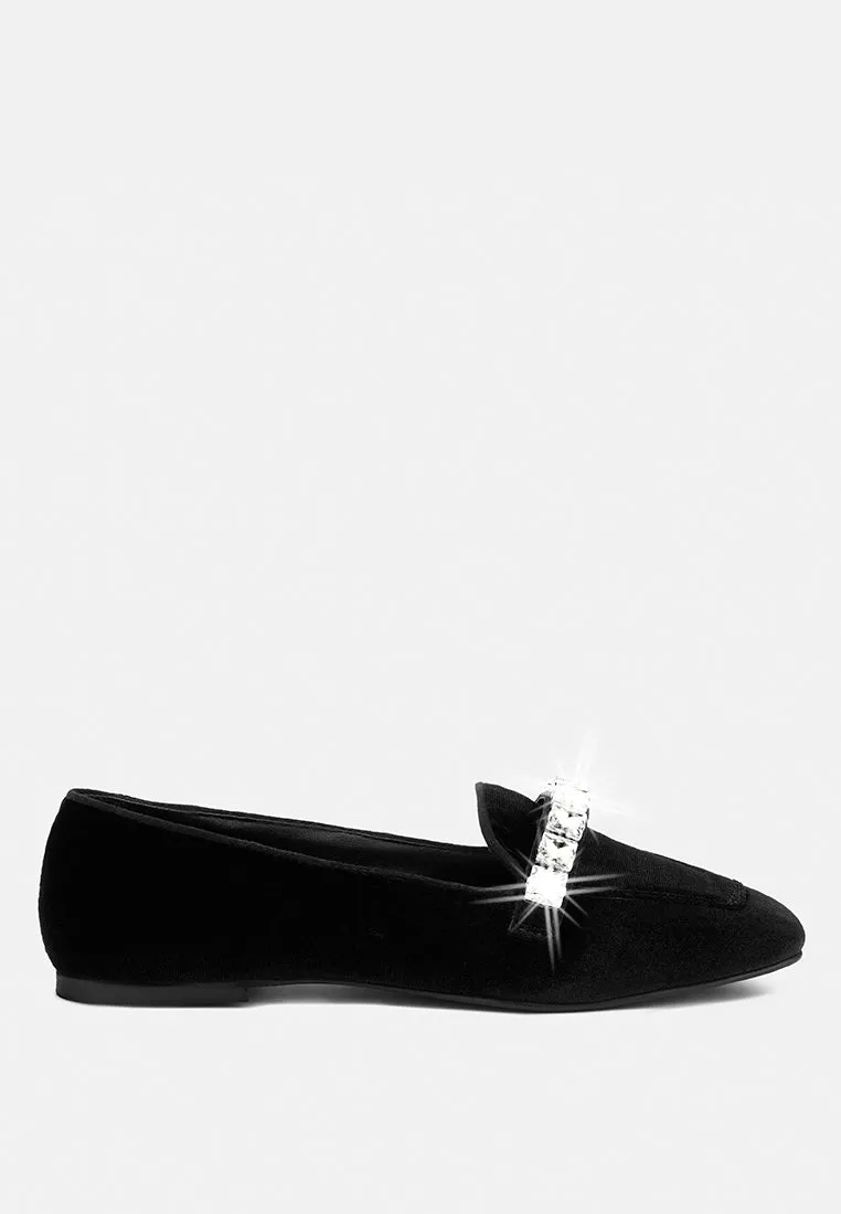 Lamington Handcrafted Velvet Diamante Loafers