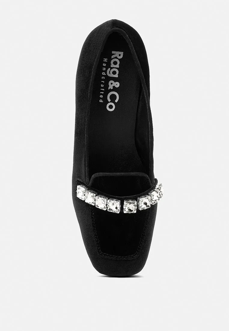 Lamington Handcrafted Velvet Diamante Loafers