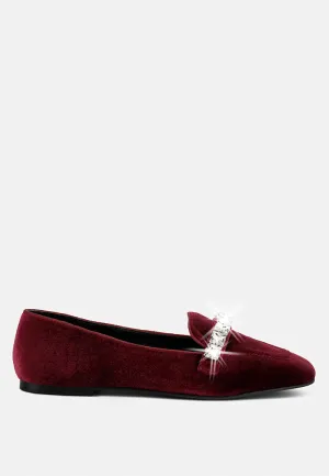 Lamington Handcrafted Velvet Diamante Loafers