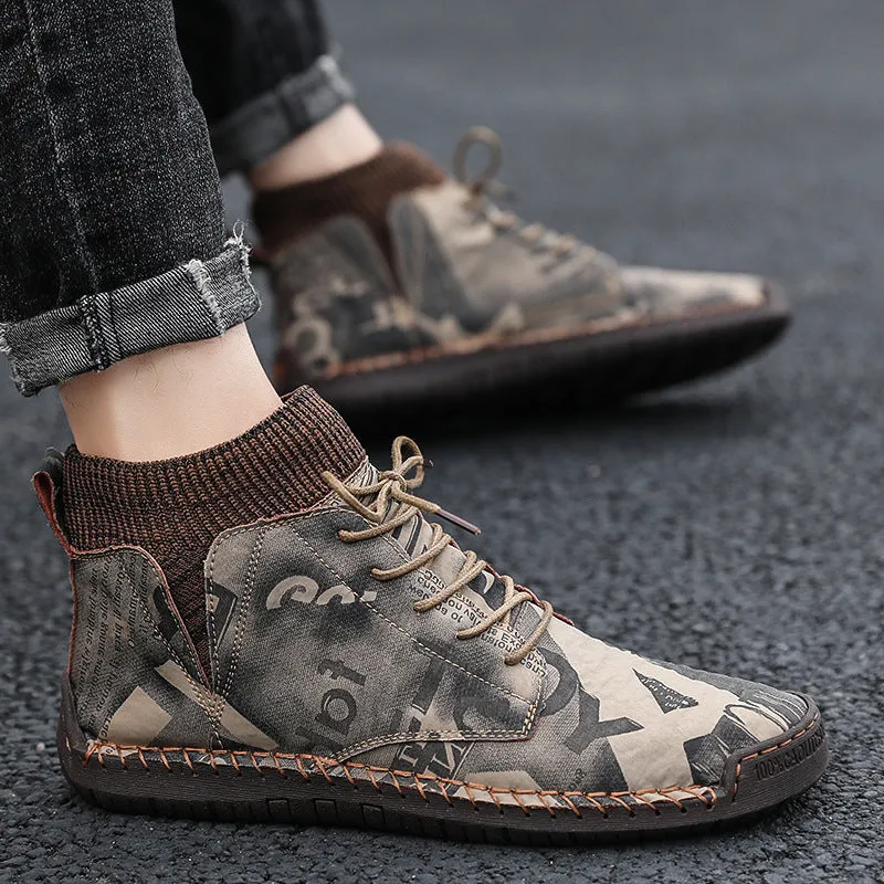 Leather casual shoes