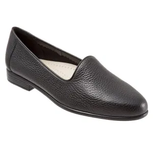 Liz Tumbled Black Slip-on Shoes