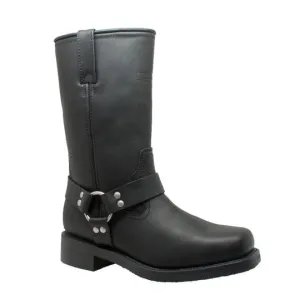 Men's 13" Waterproof Harness Boot Black Leather Boots