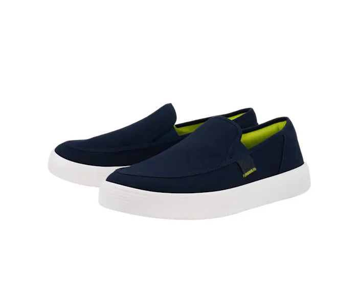 Mens Hey Dude Canvas Shoes Slip On Craft Linen Navy Sunapee sale