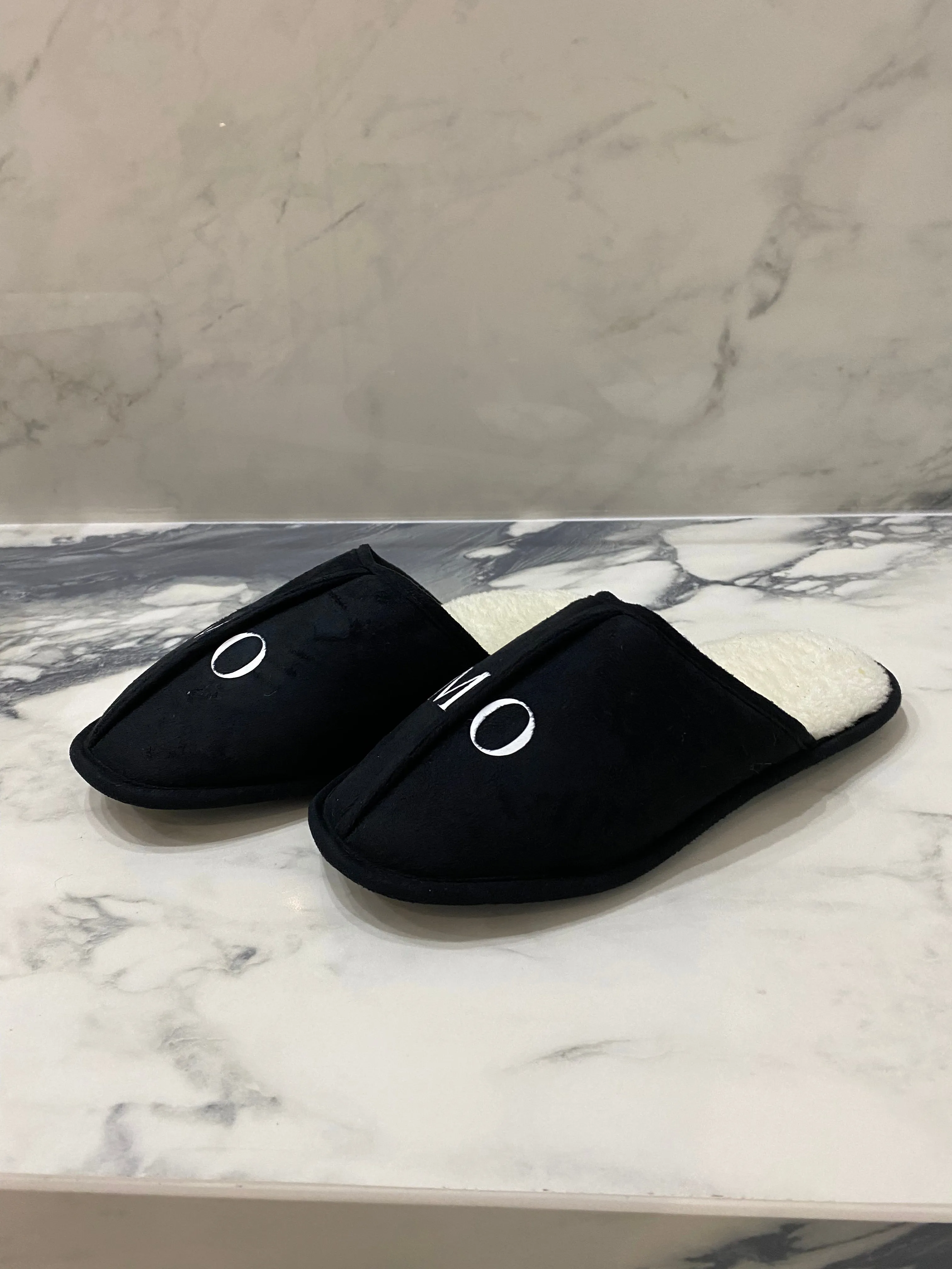 Men's Limited Edition Black Father's Day Slippers ( INITIALS )