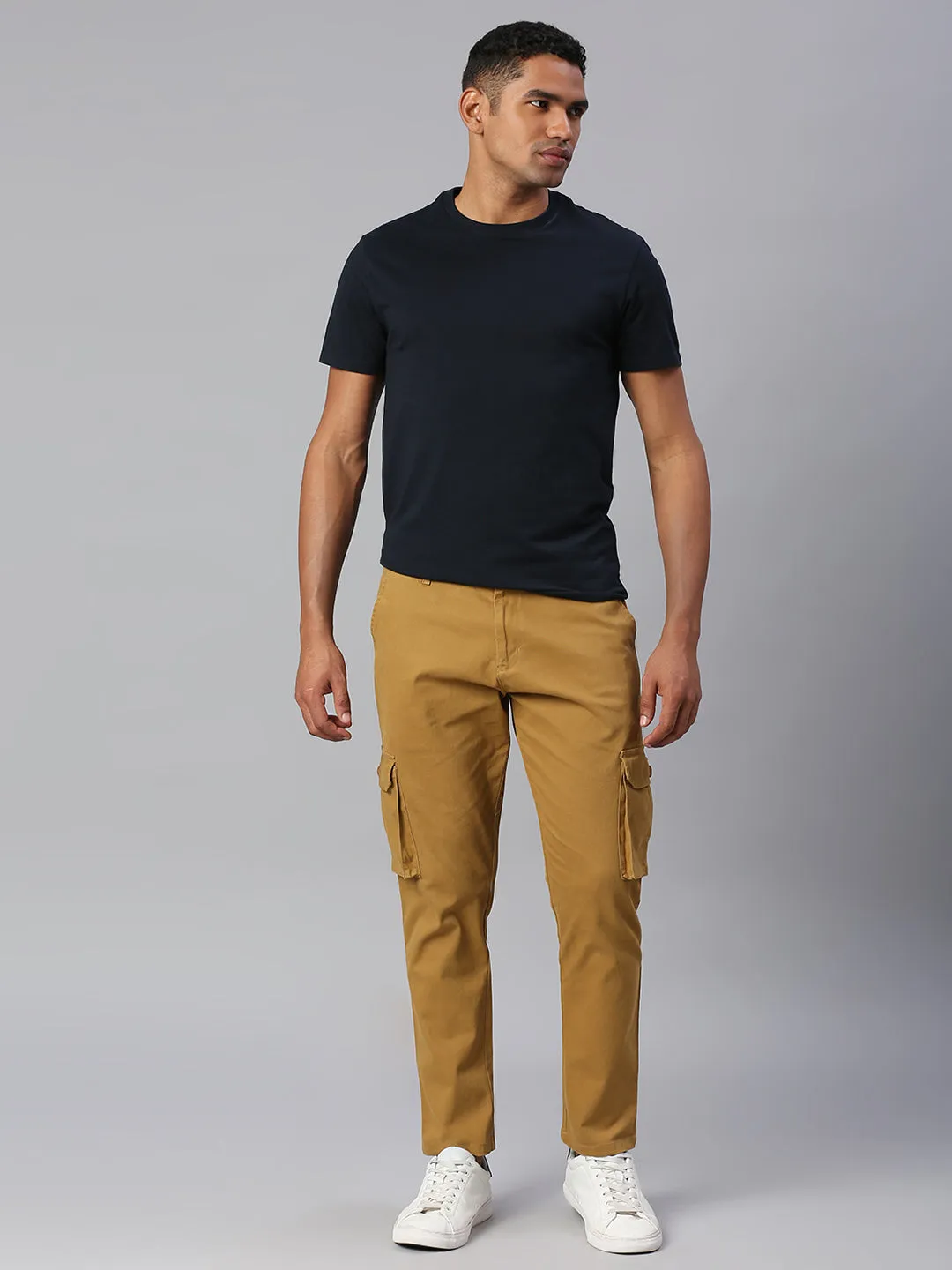 Men's Tapered Fit Cotton Cargo (Khaki)