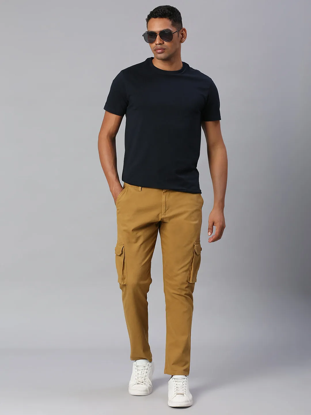 Men's Tapered Fit Cotton Cargo (Khaki)