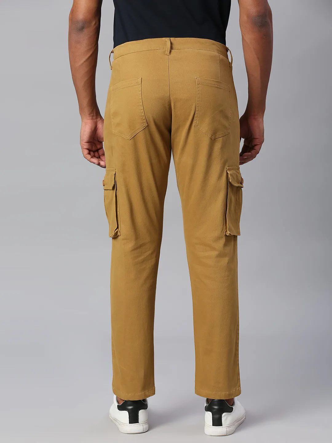 Men's Tapered Fit Cotton Cargo (Khaki)