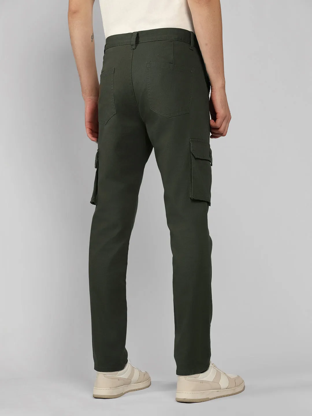 Men's Tapered Fit Cotton Cargo (Olive)