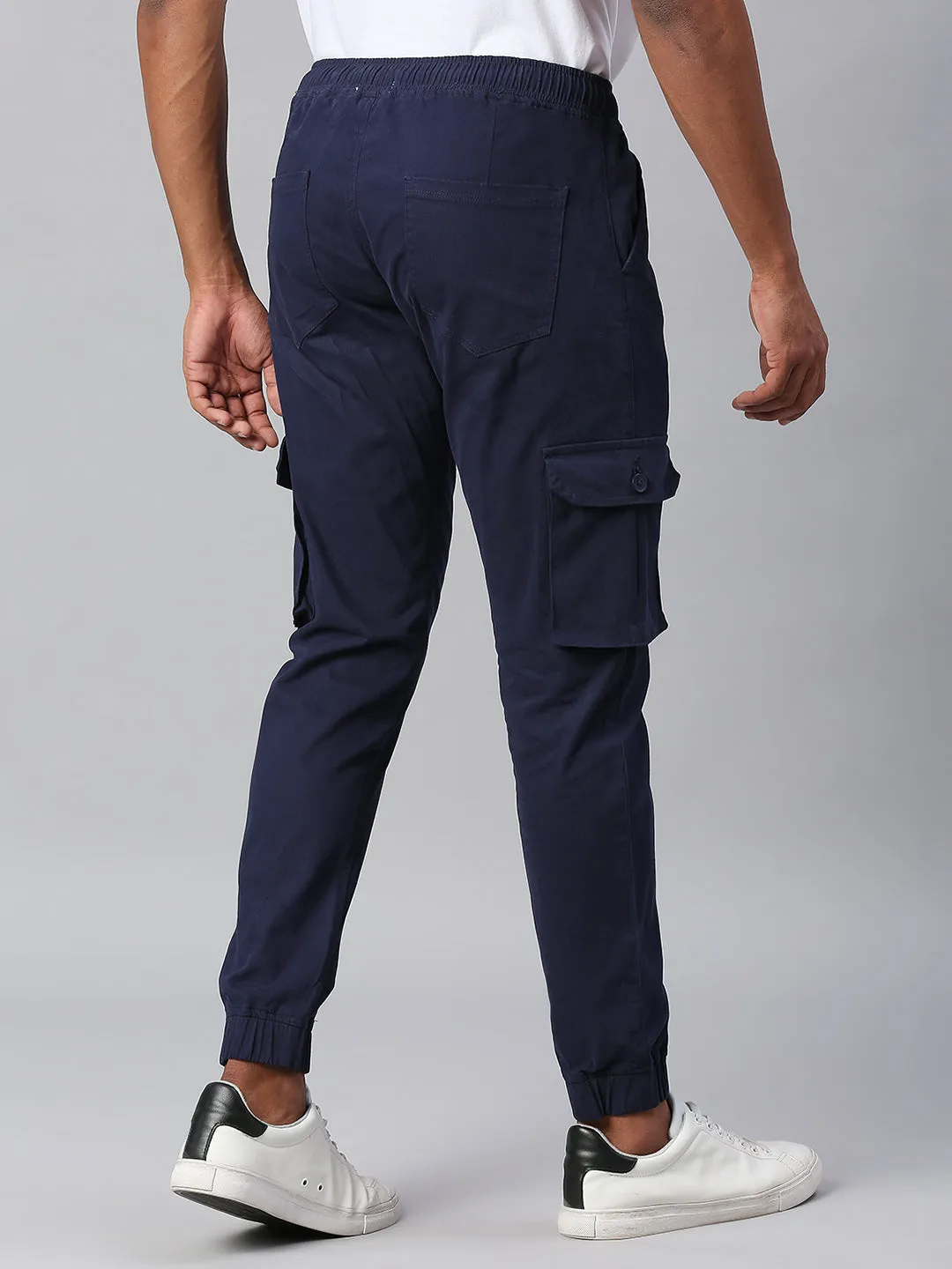 Men's Tapered Fit Cotton Joggers (Royal Blue)