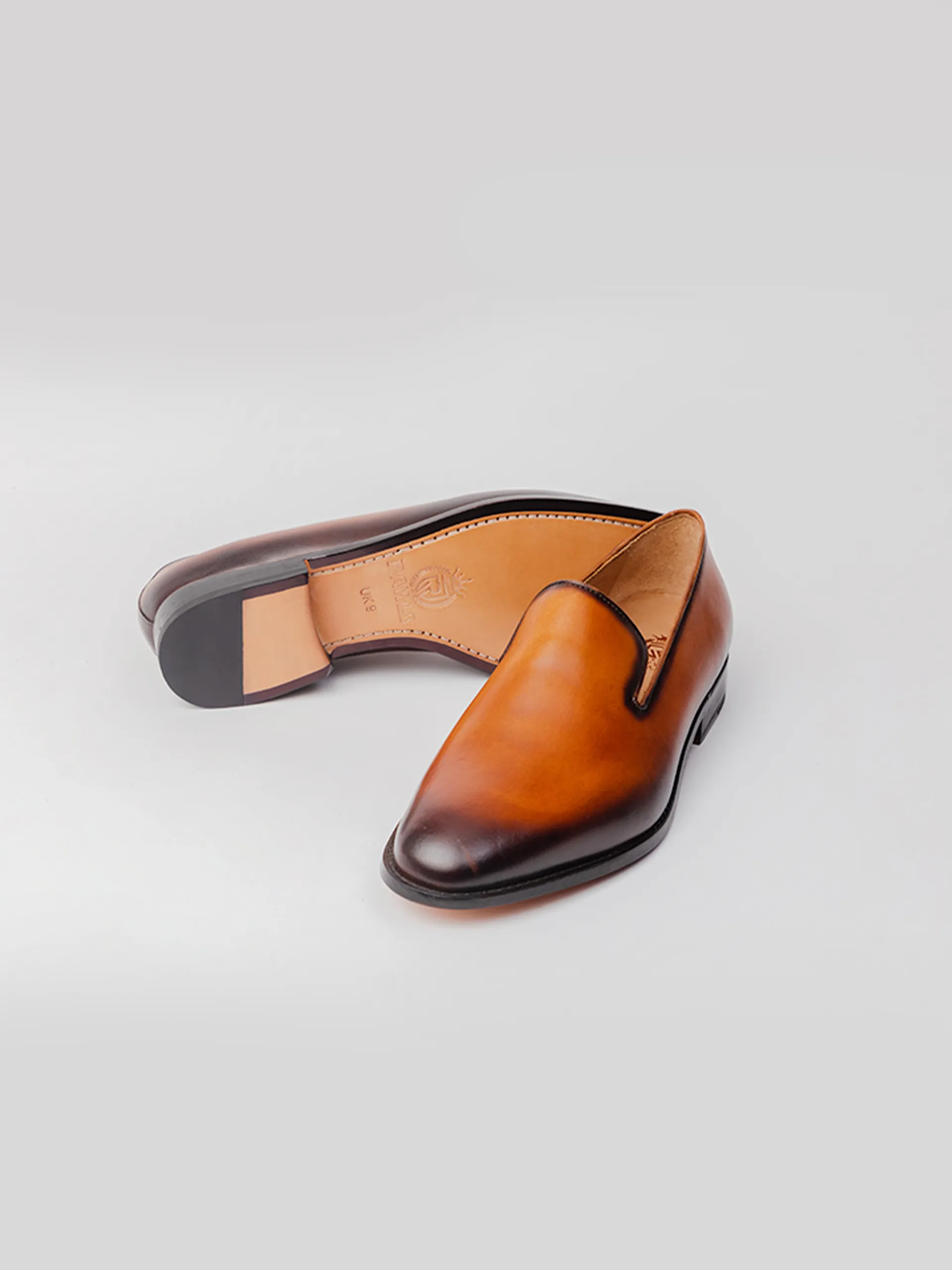 Murano Loafer - Orange-Tan Patina