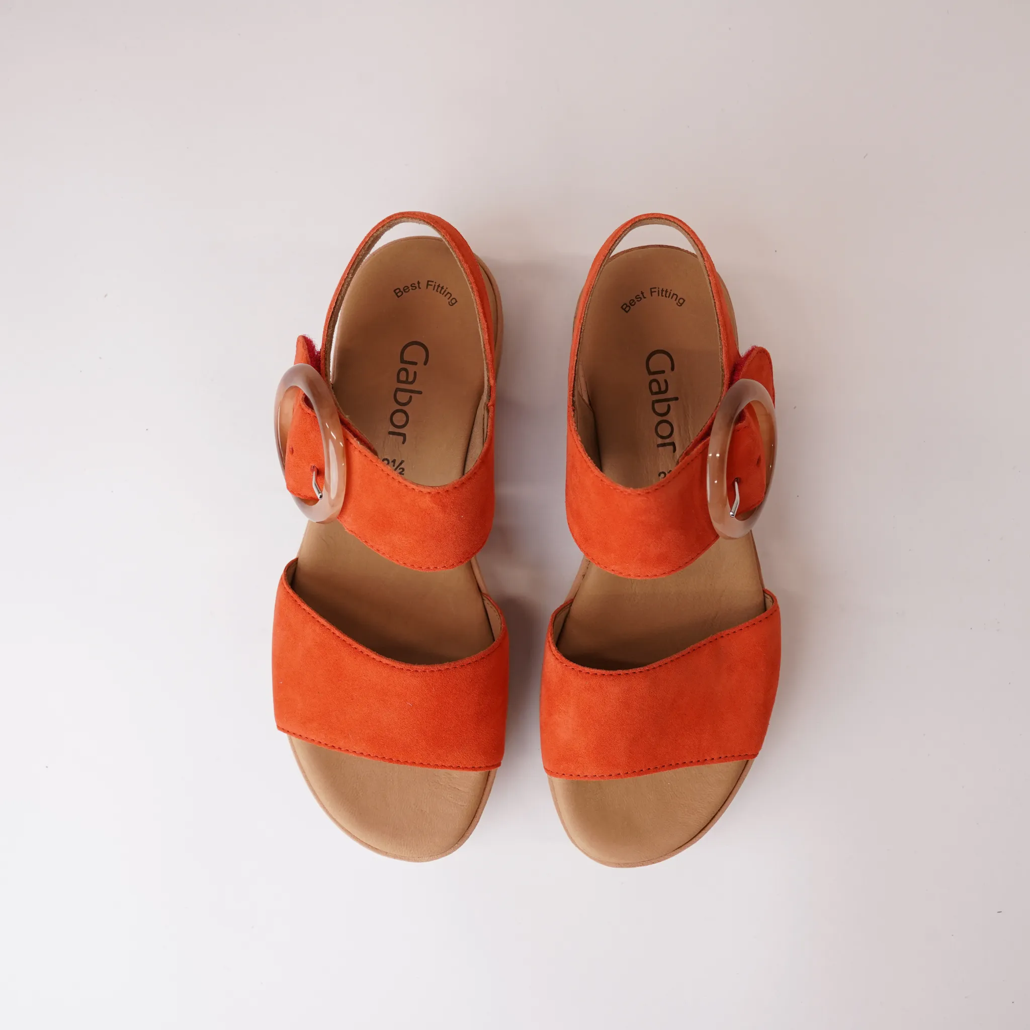 Nerida Orange Suede Sandals