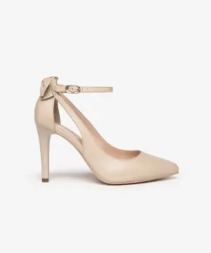 NERO GIARDINI LEATHER HEELS IN NUDE