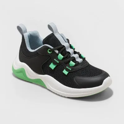 New - Kids' Nate Performance Sneakers - All in Motion Black 6