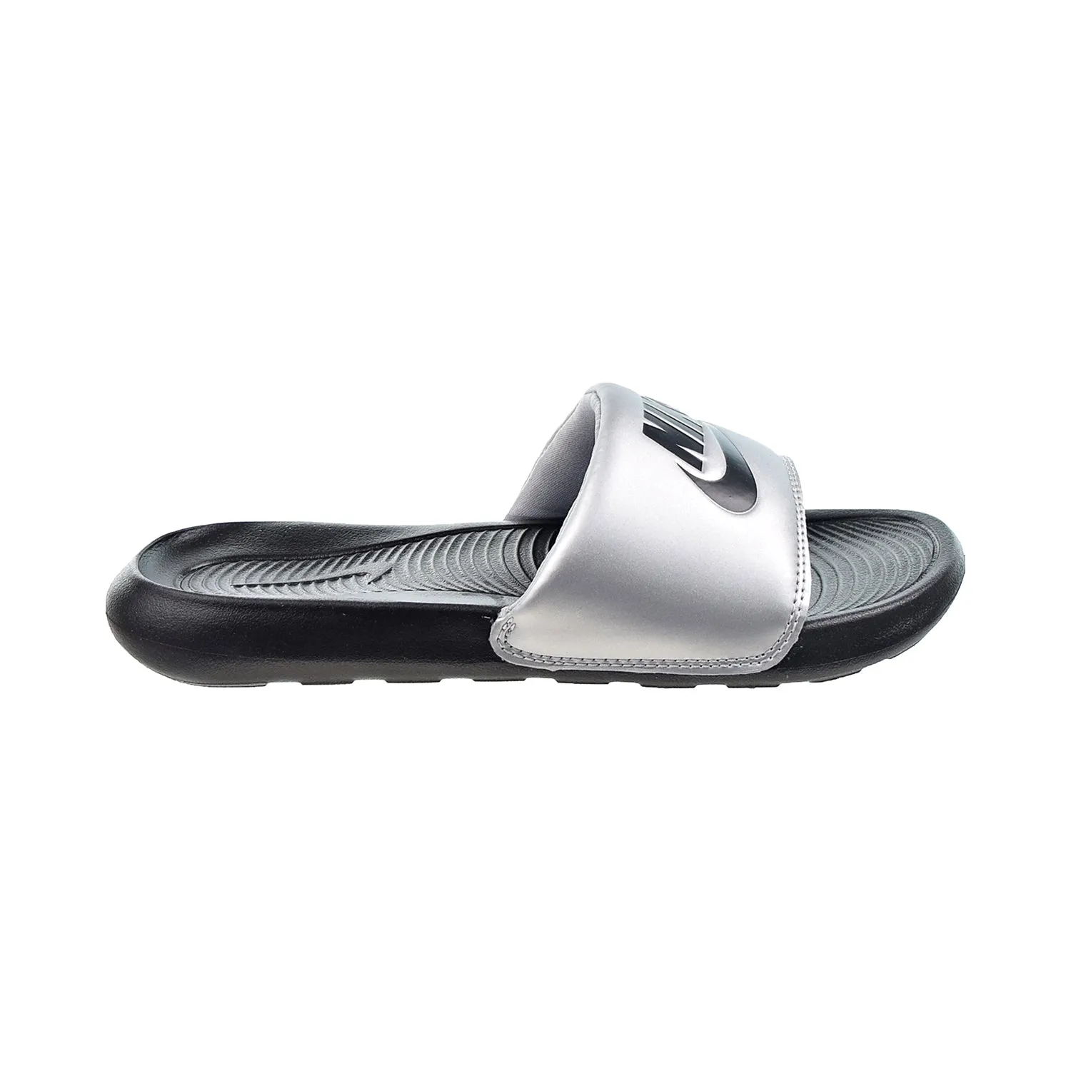 Nike Victori One Women's Slides Black-Metallic Sliver