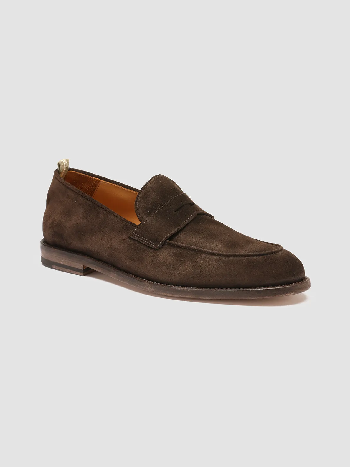 OPERA 001 - Brown Suede Penny Loafers