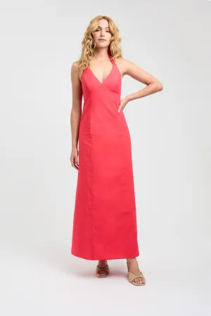 Poplin Vee Halter Dress