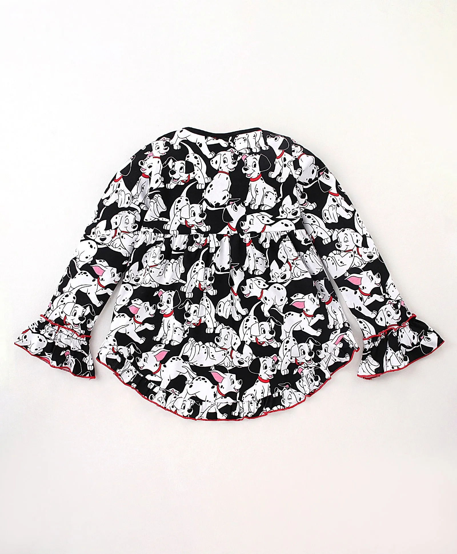 Puppy Print Frilled Top Leggings Set