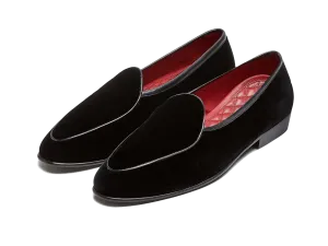 Sagan Loafers in Black Velvet