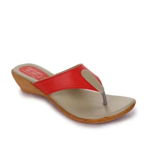 Senorita Comfort (Red) Slippers For Women LAF-0137 By Liberty