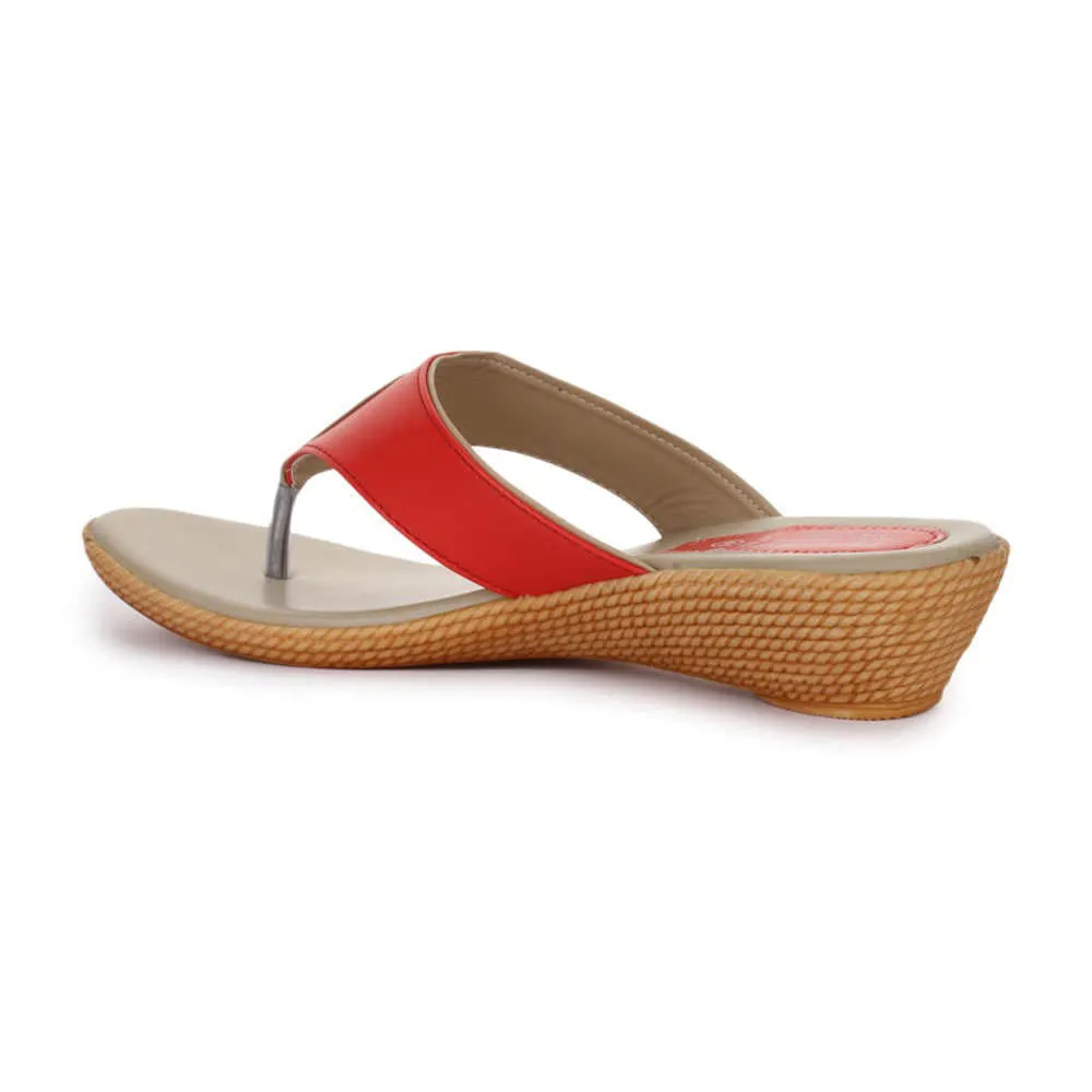 Senorita Comfort (Red) Slippers For Women LAF-0137 By Liberty