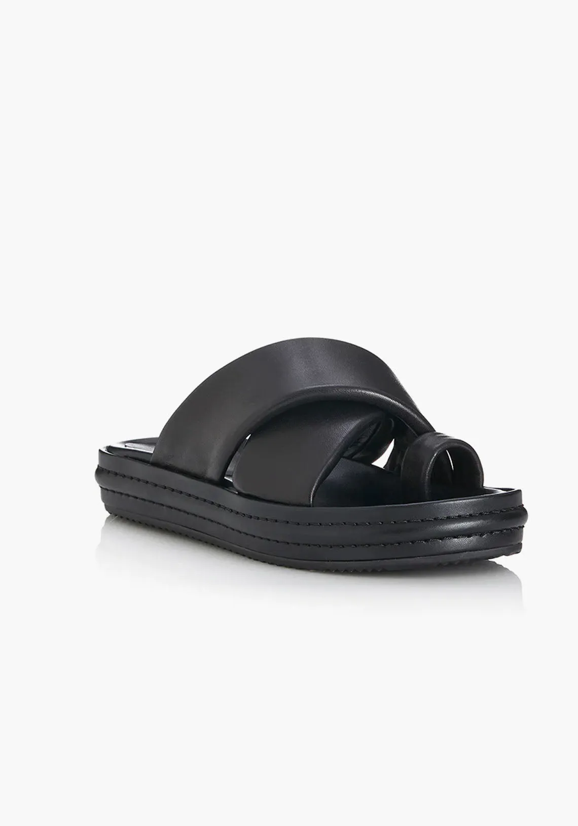 SHAE SANDAL BLACK LEATHER