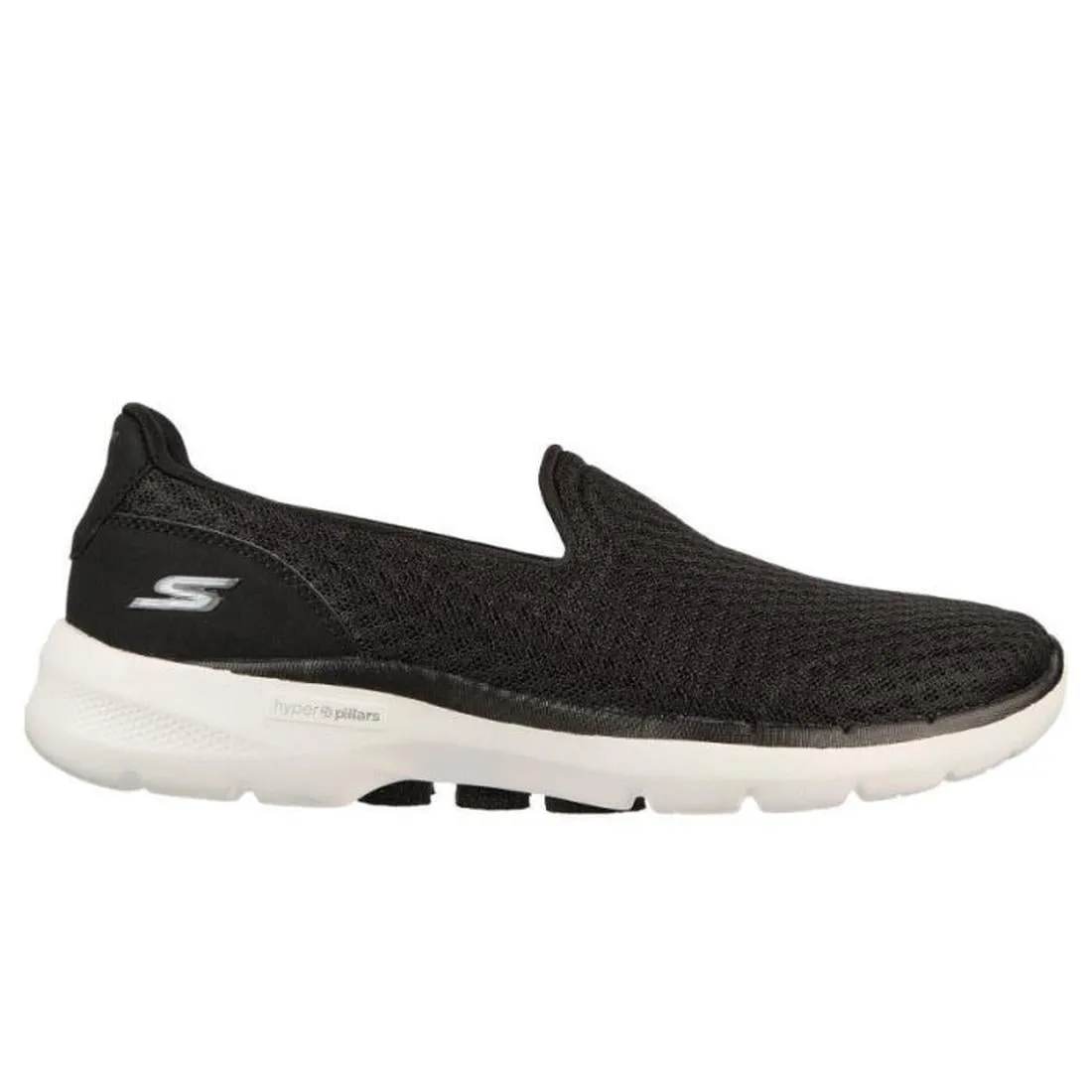 Skechers Go Walk 6 Big Splash Black White Slip on Clearance