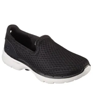 Skechers Go Walk 6 Big Splash Black White Slip on Clearance