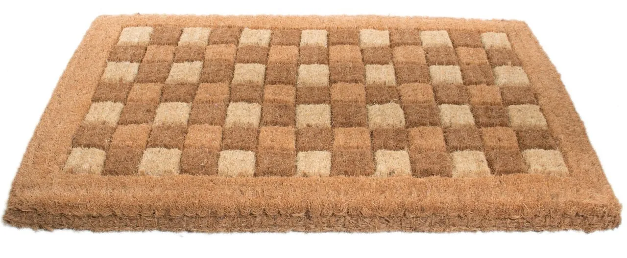 Square Pattern Handwoven Coco Doormat