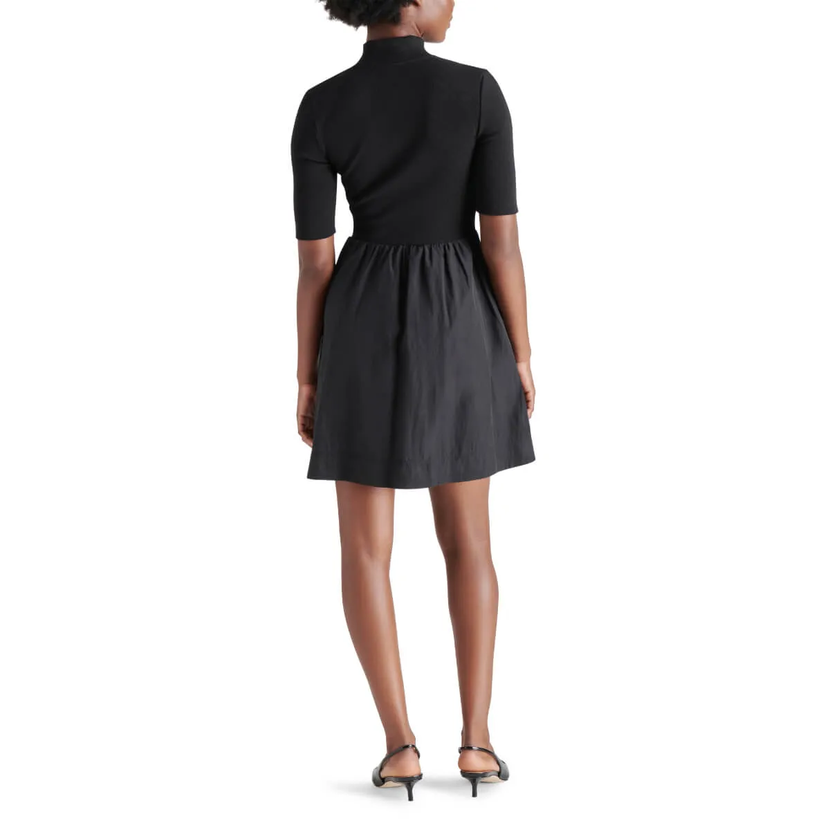 Steve Madden Berlina Half Zip Mixed Media Dress