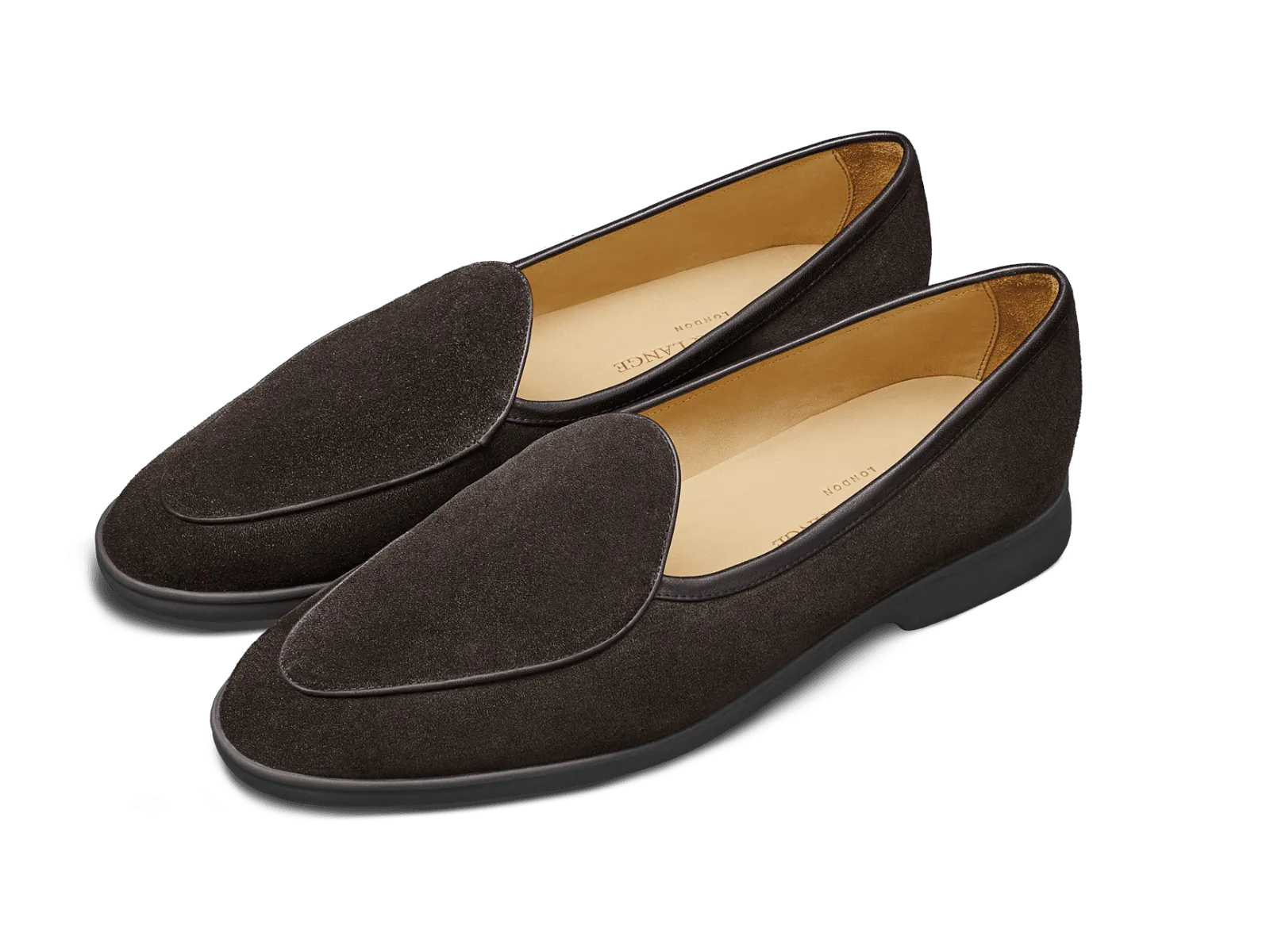 Stride Loafers in Dark Brown Glove Suede Dark Sole