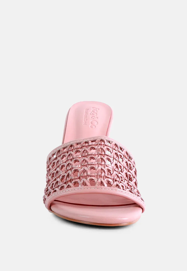 Tease Woven Heeled Slides