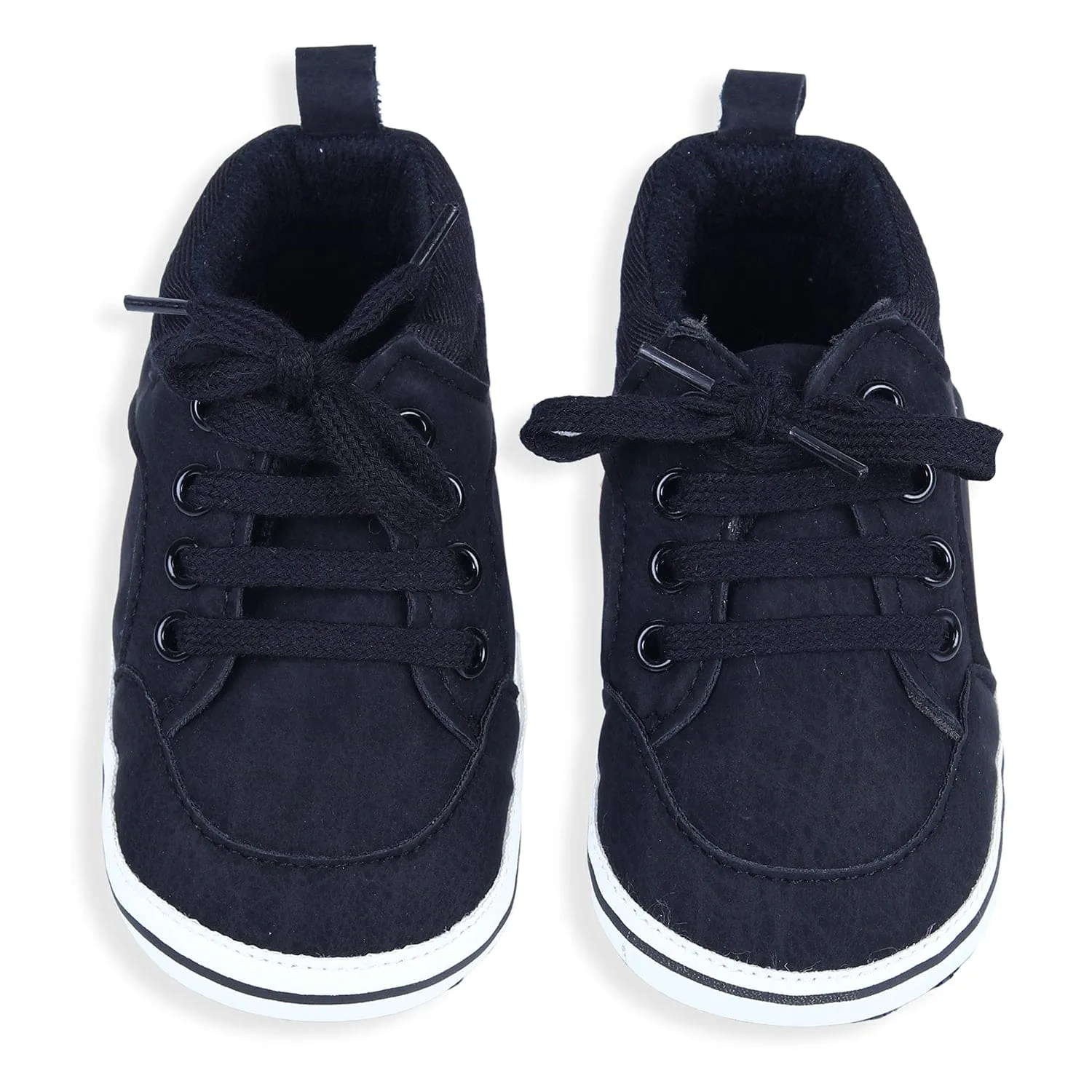 Textured Leather Lace-Up Stylish Anti-Slip Sneaker Shoes - Navy Blue