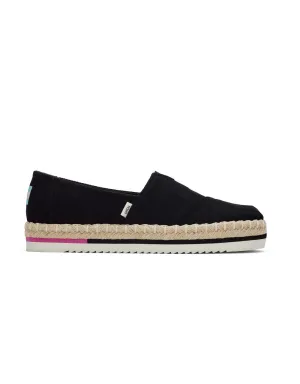 Toms Platform Alpargata Black