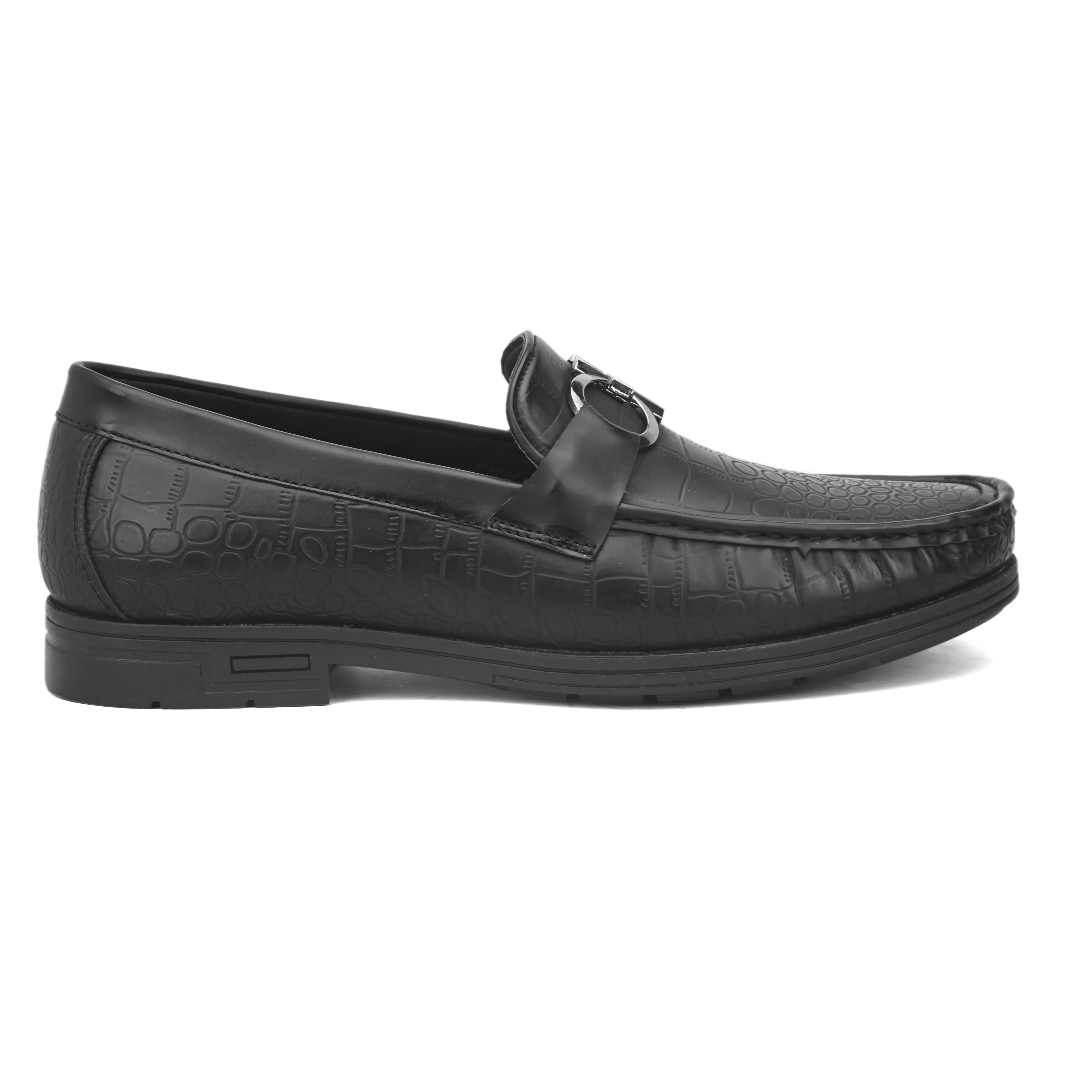 Topman Black Buckle Loafers