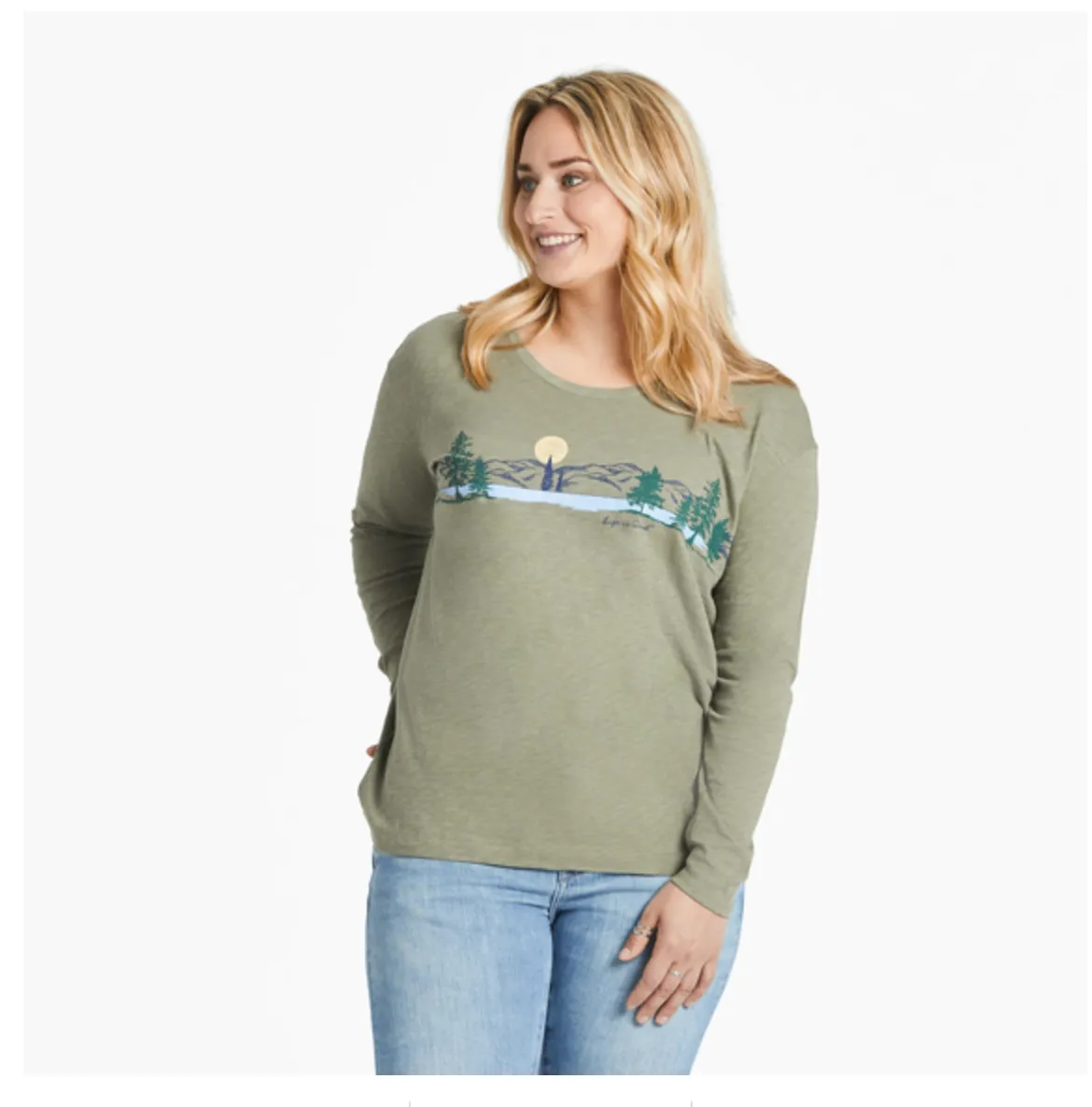 Women's Water Vista Relaxed Fit Long Sleeve Slub Tee